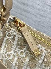 Kitlife Dior 30 Montaigne Wanderlust Mini Bag Natural Oblique Jacquard 26x12x7cm - 6