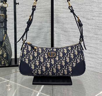 Kitlife Dior 30 Montaigne Wanderlust Mini Bag Blue Oblique Jacquard 26x12x7cm