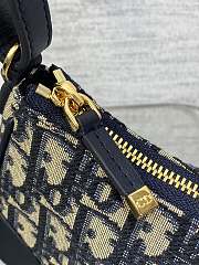 Kitlife Dior 30 Montaigne Wanderlust Mini Bag Blue Oblique Jacquard 26x12x7cm - 3