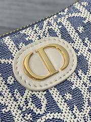 Kitlife Dior 30 Montaigne Wanderlust Mini Bag White & Light Blue Oblique Jacquard 26x12x7cm - 6