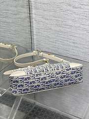 Kitlife Dior 30 Montaigne Wanderlust Mini Bag White & Light Blue Oblique Jacquard 26x12x7cm - 5