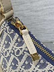 Kitlife Dior 30 Montaigne Wanderlust Mini Bag White & Light Blue Oblique Jacquard 26x12x7cm - 2
