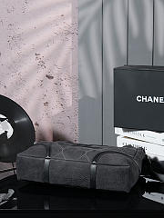 Kitlife Chanel Black Quilted Suede CC Shoulder Bag 36cm - 3