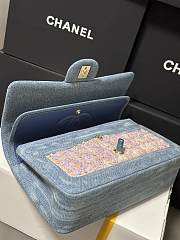 Kitlife Chanel CF Pink Tweed & Light Blue Denim Bag 25cm - 5