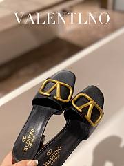 Kitlife Valentino Garavani 60mm VLogo Black Leather Mules  - 2