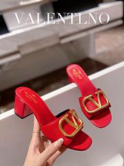Kitlife Valentino Garavani 60mm VLogo Red Leather Mules - 4