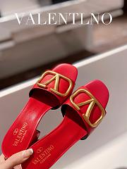 Kitlife Valentino Garavani 60mm VLogo Red Leather Mules - 2