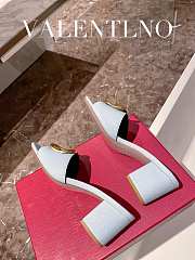 Kitlife Valentino Garavani 60mm VLogo Blue Leather Mules - 2