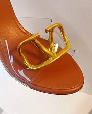 Kitlife Valentino Garavani Vlogo Clear Medallion Stiletto Sandals In Brown 80mm - 6