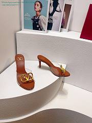 Kitlife Valentino Garavani Vlogo Clear Medallion Stiletto Sandals In Brown 80mm - 3