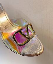 Kitlife Valentino Garavani Vlogo Clear Medallion Stiletto Sandals In Silver 80mm - 6