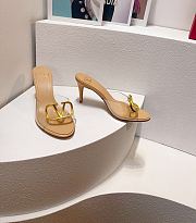 Kitlife Valentino Garavani Vlogo Clear Medallion Stiletto Sandals In Beige 80mm - 3