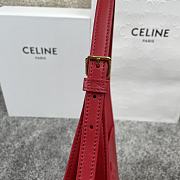 Kitlife Celine Cuir Triomphe In Red Smooth Calfskin Shoulder Bag 24x13x3cm - 6