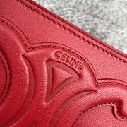 Kitlife Celine Cuir Triomphe In Red Smooth Calfskin Shoulder Bag 24x13x3cm - 4