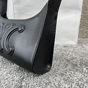Kitlife Celine Cuir Triomphe In Black Smooth Calfskin Shoulder Bag 24x13x3cm - 4