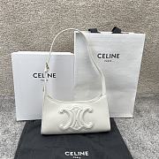 Kitlife Celine Cuir Triomphe In White Smooth Calfskin Shoulder Bag 24x13x3cm - 1