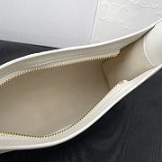 Kitlife Celine Cuir Triomphe In White Smooth Calfskin Shoulder Bag 24x13x3cm - 5