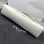 Kitlife Celine Cuir Triomphe In White Smooth Calfskin Shoulder Bag 24x13x3cm - 3