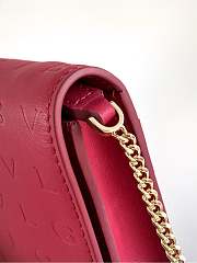 Kitlife Bvlgari Logo Infinitum Chain Wallet Red 19x10.5x4.5cm - 4