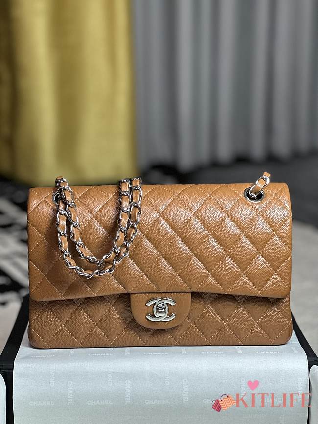 Kitlife Chanel CF Bag Caramel Silver Hardware 25cm - 1