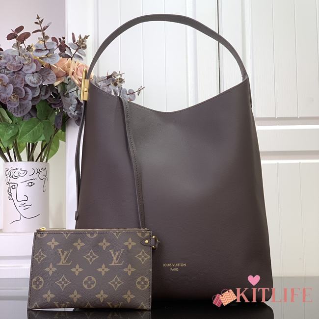 Kitlife Louis Vuitton Low Key Hobo MM Bag Dark Brown M12982  31x35x18cm - 1