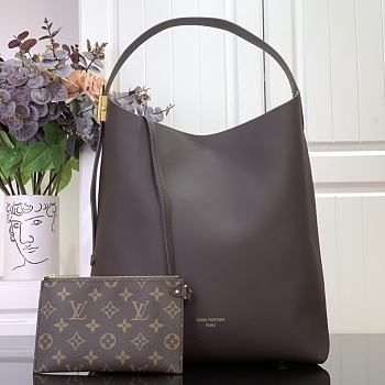 Kitlife Louis Vuitton Low Key Hobo MM Bag Dark Brown M12982  31x35x18cm