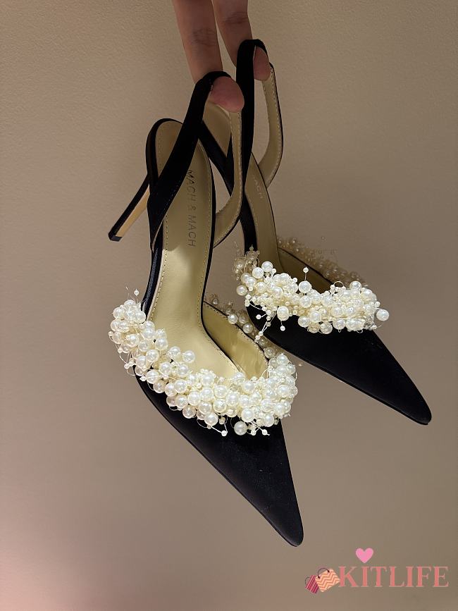 Kitlife Mach & Mach Pearl High Heels in Black - 1