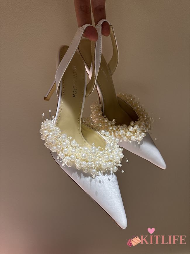 Kitlife Mach & Mach Pearl High Heels in White - 1