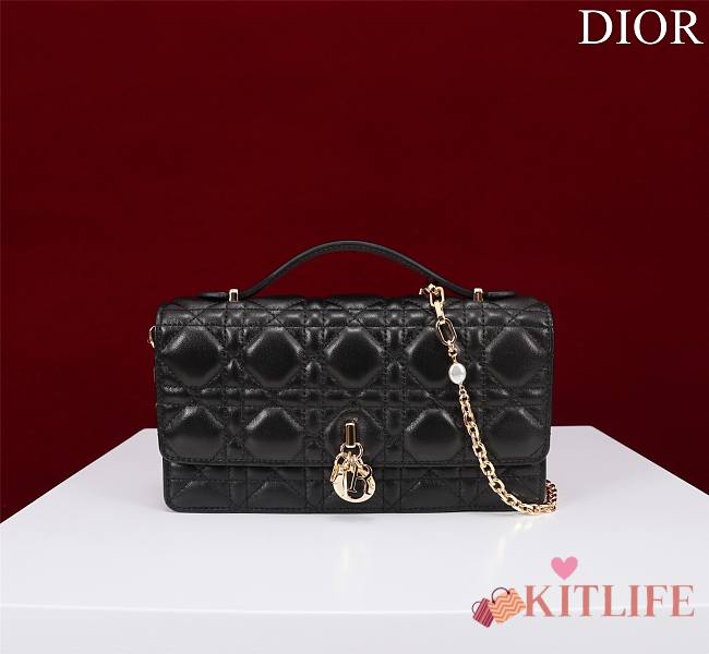 Kitlife Dior My Dior Mini Bag Black Cannage Lambskin 21x11.5x4.5cm - 1