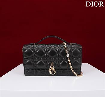 Kitlife Dior My Dior Mini Bag Black Cannage Lambskin 21x11.5x4.5cm