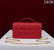 Kitlife Dior My Dior Mini Bag Red Cannage Lambskin 21x11.5x4.5cm - 6