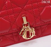 Kitlife Dior My Dior Mini Bag Red Cannage Lambskin 21x11.5x4.5cm - 4