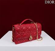Kitlife Dior My Dior Mini Bag Red Cannage Lambskin 21x11.5x4.5cm - 3