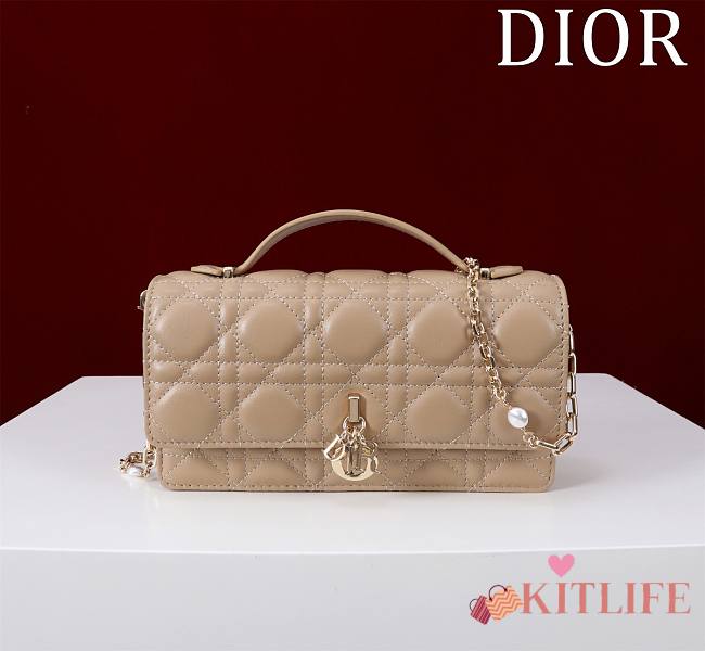 Kitlife Dior My Dior Mini Bag Beige Cannage Lambskin 21x11.5x4.5cm - 1