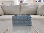 Kitlife Dior My Dior Mini Bag Cloud Blue Cannage Lambskin 21x11.5x4.5cm - 4