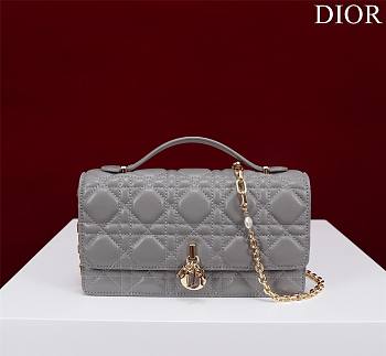 Kitlife Dior My Dior Mini Bag Grey Cannage Lambskin 21x11.5x4.5cm