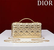 Kitlife Dior My Dior Mini Bag Gold Cannage Lambskin 21x11.5x4.5cm - 5