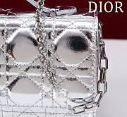 Kitlife Dior My Dior Mini Bag Silver Cannage Lambskin 21x11.5x4.5cm - 2