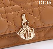 Kitlife Dior My Dior Mini Bag Brown Cannage Lambskin 21x11.5x4.5cm - 3