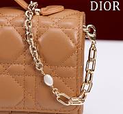 Kitlife Dior My Dior Mini Bag Brown Cannage Lambskin 21x11.5x4.5cm - 2