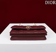 Kitlife Dior My Dior Mini Bag Burgundy Cannage Lambskin 21x11.5x4.5cm - 6