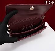 Kitlife Dior My Dior Mini Bag Burgundy Cannage Lambskin 21x11.5x4.5cm - 5