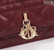 Kitlife Dior My Dior Mini Bag Burgundy Cannage Lambskin 21x11.5x4.5cm - 4