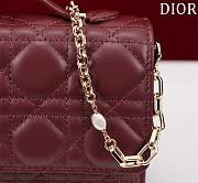 Kitlife Dior My Dior Mini Bag Burgundy Cannage Lambskin 21x11.5x4.5cm - 3