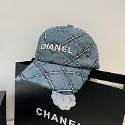 Kitlife Chanel Baseball Cap Blue Denim - 1