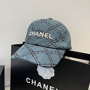 Kitlife Chanel Baseball Cap Blue Denim