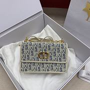 Kitlife Dior Miss Caro Bag White & Light Blue 19x5.5x13cm - 1
