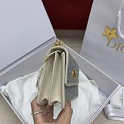 Kitlife Dior Miss Caro Bag White & Light Blue 19x5.5x13cm - 6