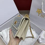 Kitlife Dior Miss Caro Bag White & Light Blue 19x5.5x13cm - 5
