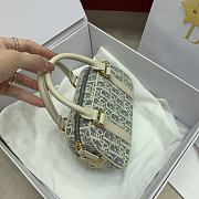Kitlife Dior D-Vibe East-West Micro Bag White & Light Blue 20.5x12x7cm - 6